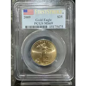 Gold Bullion-Gold Eagles--$25 Gold Eagle 1/2 oz -Gold- 25 Dollar