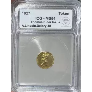 Gold Lincoln Thomas Elder Token Delorey