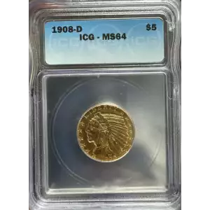 Half Eagles---Indian Head 1908-1929 -Gold- 5 Dollar