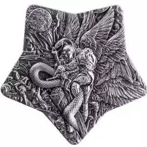 LUCIFER THE FALLEN ANGEL 2 oz Pure Silver Stacker with Capsule South Korea (2)