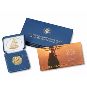 Mayflower 400th Anniversary Gold Reverse Proof Medal
