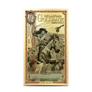 Oklahoma 1/2 Goldback Note (2025 Alpha Series) Limited 1st Edition