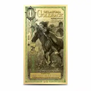 Oklahoma 1 Goldback Note (2025 Alpha Series) Limited 1st Edition