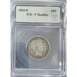 Patterns ---1891 Barber Quarter (silver) -Silver- 0.25 Dollar