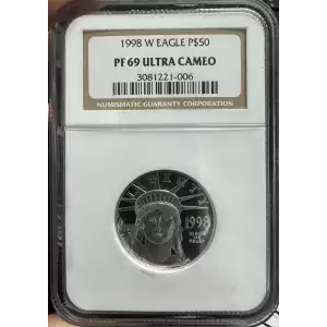 Platinum Bullion-Platinum Eagles--$50 Platinum Eagle 1/2 oz -Platinum- 50 Dollar