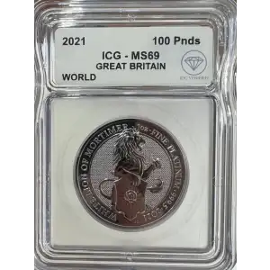 Platinum Great Britain Queen's Beast Lion of Mortimer