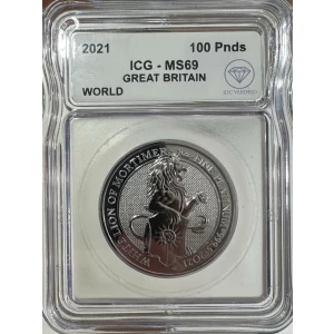 Platinum Great Britain Queen's Beast Lion of Mortimer