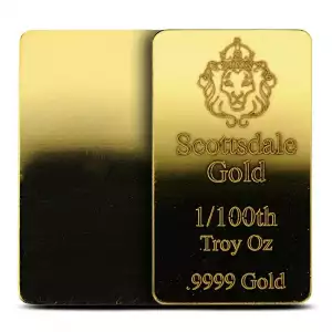 Scottsdale Gold 1/100th Oz Bar