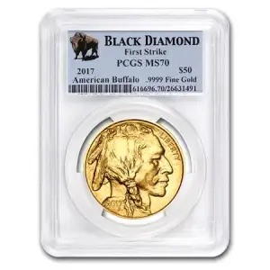 2017 American Gold Buffalo PCGS MS 70FS Black Diamond 1 oz