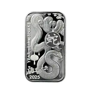 2025 1 oz Asahi Mint Silver Lunar III: Year of the Snake Bar