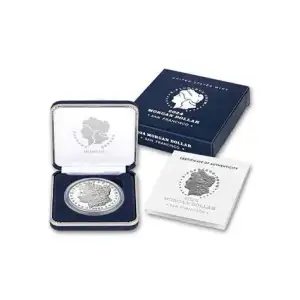 Product Details
This 2024 Proof Morgan Dollar follows up the popular 2021 Morgan release in continuing the most collected vintage U.S. coin series.

Product Highlights:
Contains .858 oz Silver.
Comes in U.S. Mint packaging with certificate of authenticity
