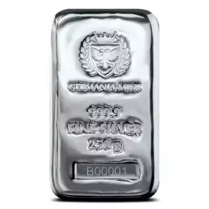 250 Gram Germania Mint Cast Silver Bar (3)