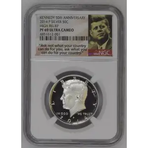 2014 P HIGH RELIEF KENNEDY 50th ANNIVERSARY ULTRA CAMEO (2)