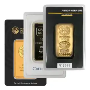 100 Gram Gold Bar Carded Various Brands