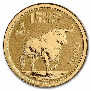 2023 Spain 1/10 oz Gold Reverse Proof Bull