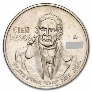 Mexico Silver 100 Pesos (1977-1979) Avg Circ (3)