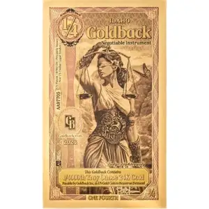 Idaho 1/4 Goldback Note (2026 Alpha Series) Limited 1st Edition