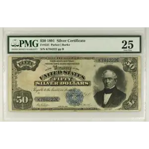 $50 1891 Blue Silver Certificates 335 (3)