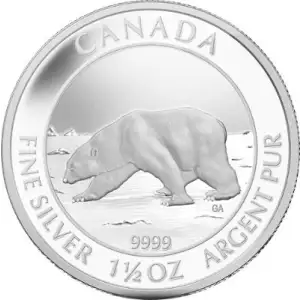 2013 $8 Canada: The Polar Bear - Pure Silver Coin  (2)