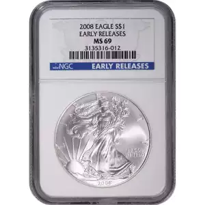 2008 American Silver Eagle NGC MS69 Early Release