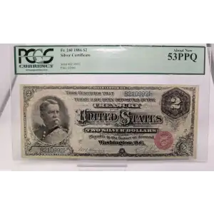 $2 1886 Small Red Silver Certificates 240