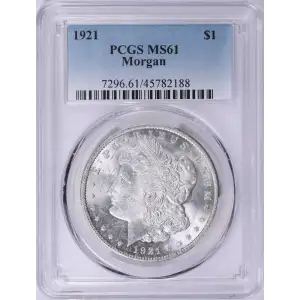 Morgan Silver Dollar (1921) NGC/PCGS MS 61