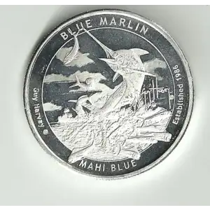 Guy Harvey 1 oz Silver Round Blue Marlin (.999 Pure) (2)