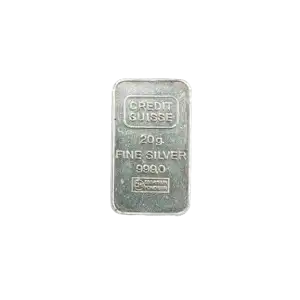 20 Gram Credit Suisse Silver Bar Vintage