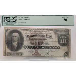 $10 1880 Large Brown Silver Certificates 289