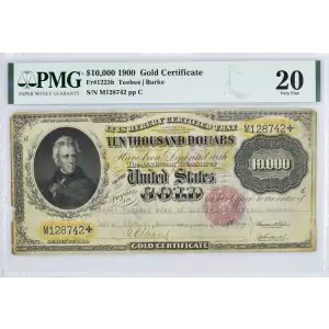 $10,000 1900 Small Red Gold Certificates 1225h