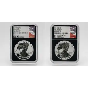 2021-W/S Silver Eagle Set Eagle T-1/T-2 Reverse PF70 FDOI Mercanti/Gaudioso  (7)