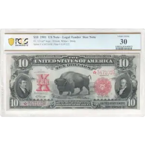 $10  Small Red, scalloped Legal Tender Issues 121m* (2)
