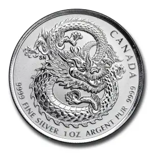 2019 1 oz Canadian Lucky Dragon High Relief Silver Coin (2)
