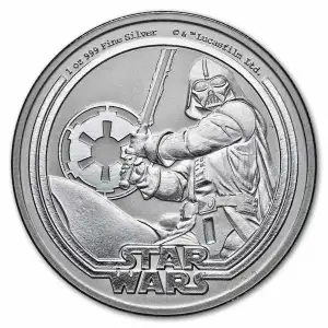 2026 1 oz $2 Niue Darth Vader & Imperial Silver Round (2)