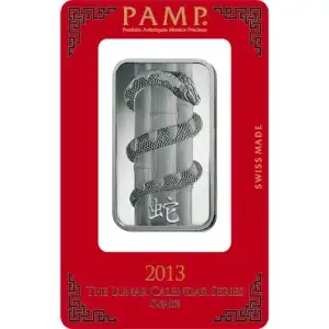 2013 1 oz PAMP Silver Bar - Year of the Snake Lunar Series II (4)