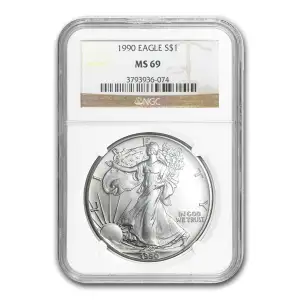 1990 American Silver Eagle NGC MS69