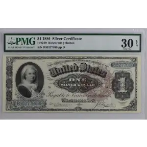 $1 1886 Large Brown Silver Certificates 219