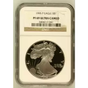 1995 P American Silver Eagle NGC PF69 Ultra Cameo