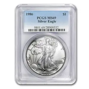 1986 American Silver Eagle PCGS MS69