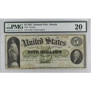 $5   Legal Size Notes The Demand Notes of 1861 3 (2)