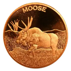 1 oz Moose Copper Round