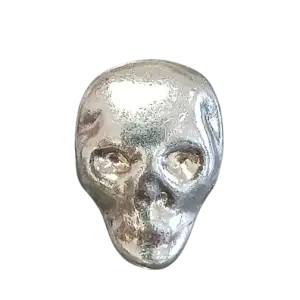 0.505 oz Small Hand Made Silver Skull