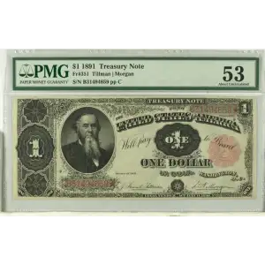 $1 1891 Small Red Treasury or Coin Notes 351