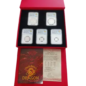 2018 Barber Dragon 5 Piece Set Silver NGC PF70 UC Smithsonian Ferracute Pattern (7)
