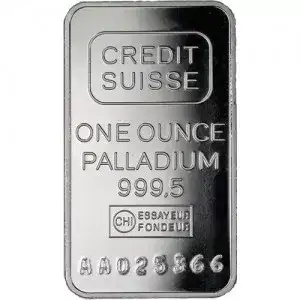 1oz Palladium Bar Credit Suisse Uncarded