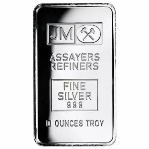 10 oz Johnson Matthey Struck (Extruded) Silver Bar