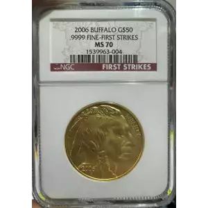 2006 1oz Gold Buffalo NGC MS70 First Strikes (2)