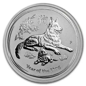 2018 1/2 oz Australian Perth Mint Year of the Dog