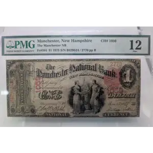 $1 1875 Red with scallops First Charter Period 384