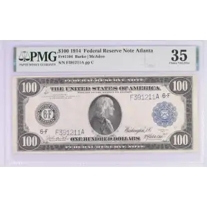 $100 1914 Blue Seal Federal Reserve Notes 1104 (2)
